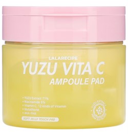 LALARECIPE Набор шёлковых пэдов с юдзу и витамином С Yuzu Vita C Ampoule Pad 80 шт 10764 - фото 1417