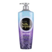 ELASTINE Шампунь с протеинами шелка SILK REPAIR SHINING SHAMPOO BABY POWDER 550ml 10617